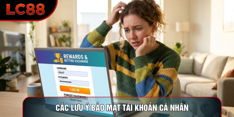 Các lưu ý bảo mật tài khoản cá nhân
