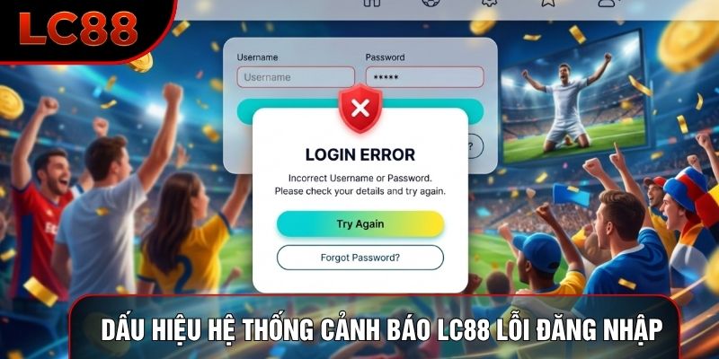 Dấu hiệu hệ thống cảnh báo LC88 lỗi đăng nhập