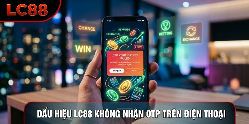 Dấu hiệu LC88 không nhận otp trên điện thoại