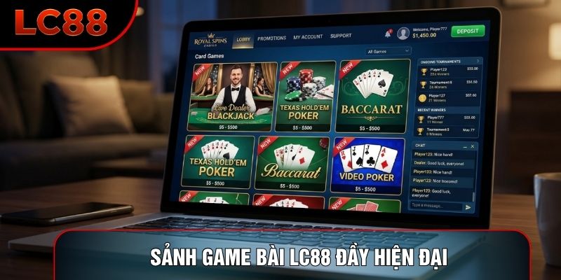 Sảnh game bài LC88 đầy hiện đại Sảnh game bài LC88 đầy hiện đại